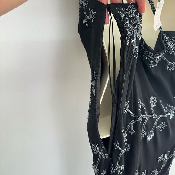 Scala Women’s Vintage Y2K Black Beaded Asymmetrical One Shoulder - Picture 6 of 10